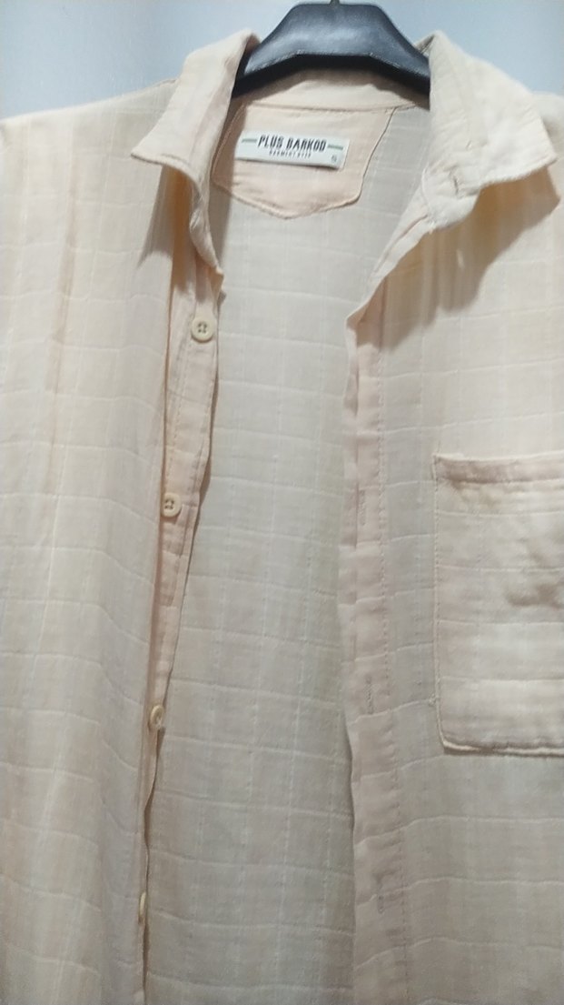 Bej Keten Salaş erkek  Gömlek - Görsel 2