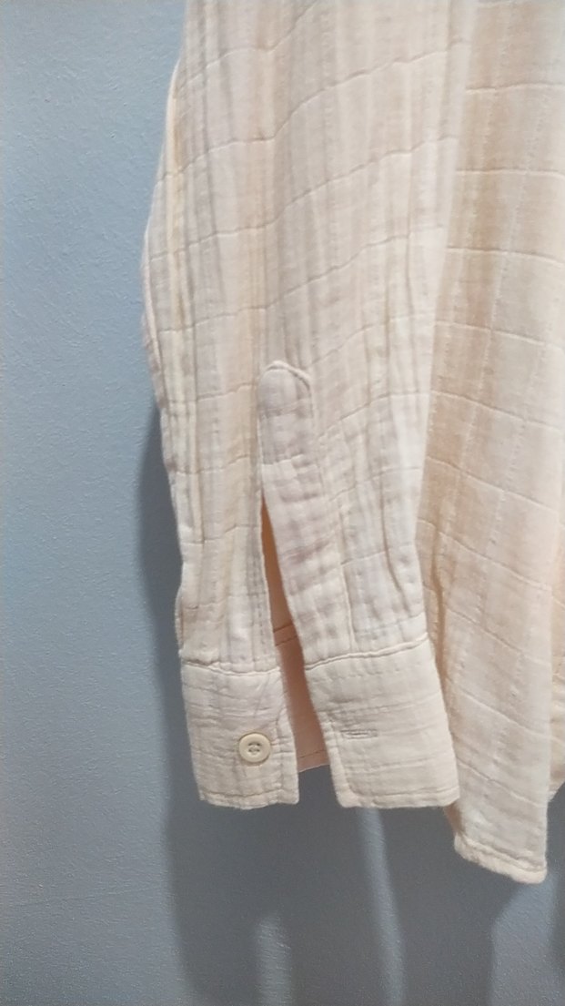 Bej Keten Salaş erkek  Gömlek - Görsel 3