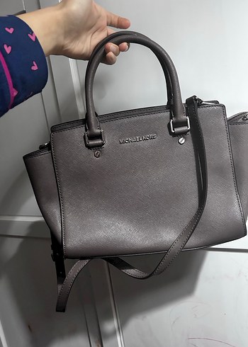 Michael Kors Gri Deri Kadın Çanta - Görsel 2