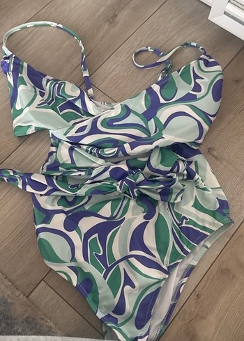 Bohem Çok Renkli Drapeli Uzun Mayo - Görsel 3