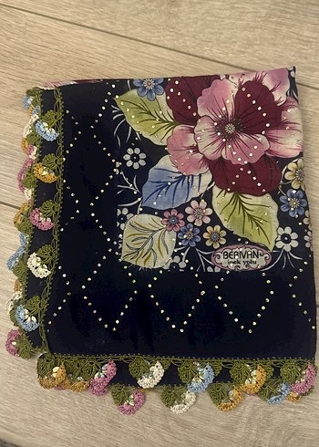 Boncuklu Çok Renkli Bohem Kadın eşarp - Görsel 2