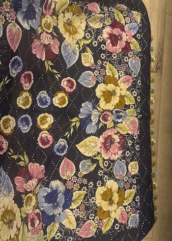 Boncuklu Çok Renkli Bohem Kadın eşarp - Görsel 5