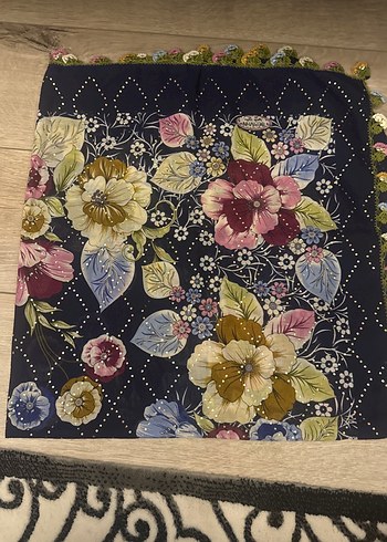 Boncuklu Çok Renkli Bohem Kadın eşarp - Görsel 4