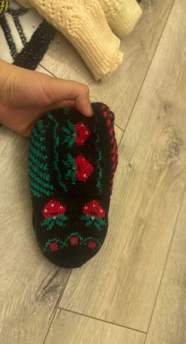 Nakışlı Çok Renkli çeyizlik patik - Görsel 2