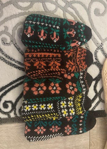 Çeyizlik Renkli Geleneksel El Örgüsü patikler 5 adet - Görsel 5