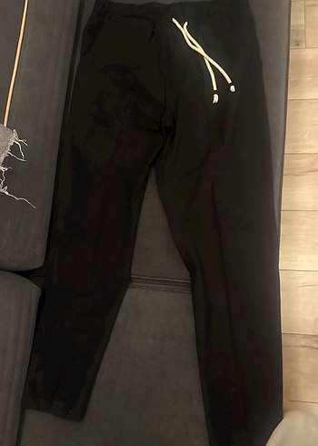 Siyah Rahat Kesim Erkek keten pantolon - Görsel 3