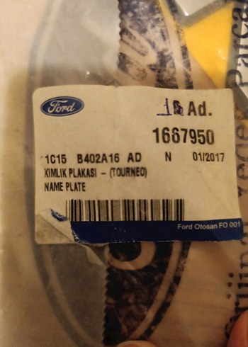 FORD TRANSİT TOURNEO BAGAJ KAPAK YAZI - Görsel 5