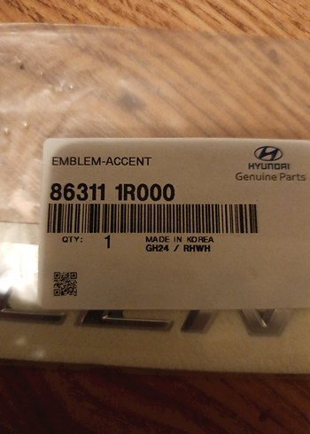 HYUNDAİ ACCENT BLUE 2011 SONRASI BAGAJ YAZISI SIFIR 

ORJİNAL - Görsel 6