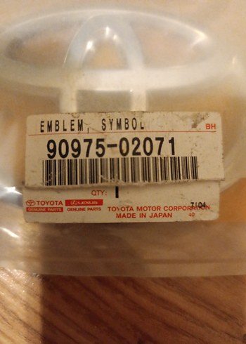 TOYOTA COROLLA 2007 - 2021 ARASI BAGAJ AMBLEM

ORJİNAL VE SIFIR - Görsel 8