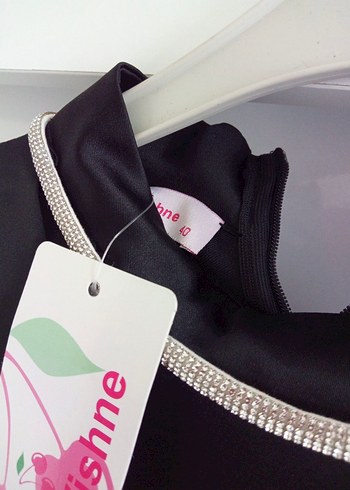 Siyah Uzun Kollu Drapeli Uzun Elbise - Görsel 3