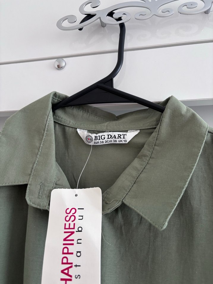 Düğmeli Salaş Keten Gömlek - Görsel 2