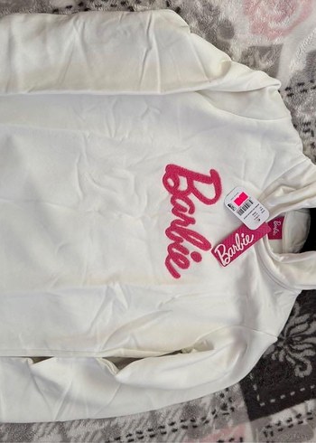Beyaz Barbie Kapüşonlu Sweatshirt - Görsel 7