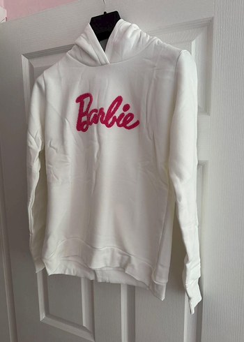 Beyaz Barbie Kapüşonlu Sweatshirt - Görsel 2