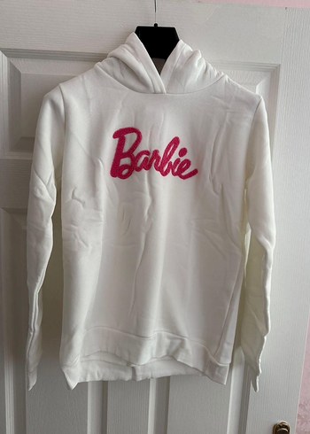 Beyaz Barbie Kapüşonlu Sweatshirt - Görsel 4