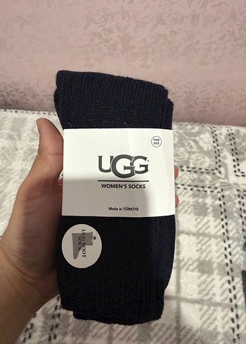 UGG Gri Midi Kadın Çorap 2li - Görsel 3