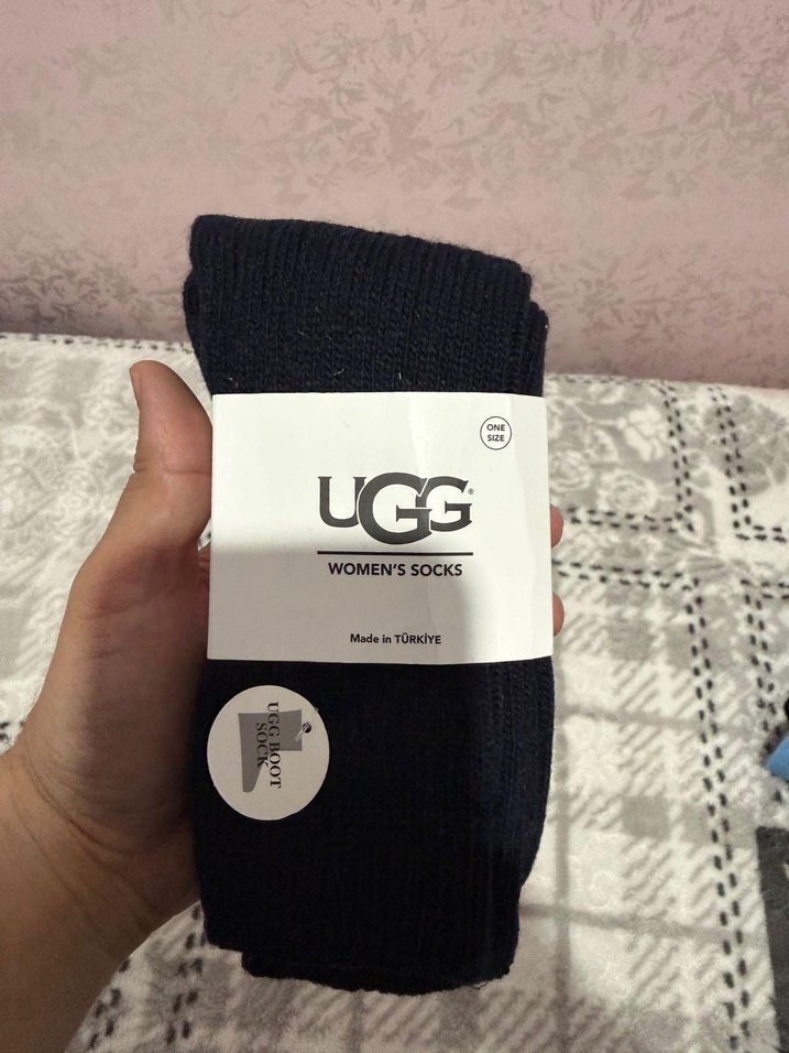 UGG Gri Midi Kadın Çorap 2li - Görsel 3