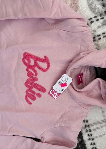 Barbi Baskılı Pembe Kız Sweatshirt - Görsel 7