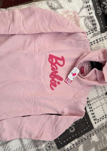 Barbi Baskılı Pembe Kız Sweatshirt - Görsel 6