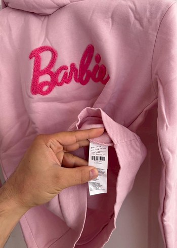 Barbi Baskılı Pembe Kız Sweatshirt - Görsel 2
