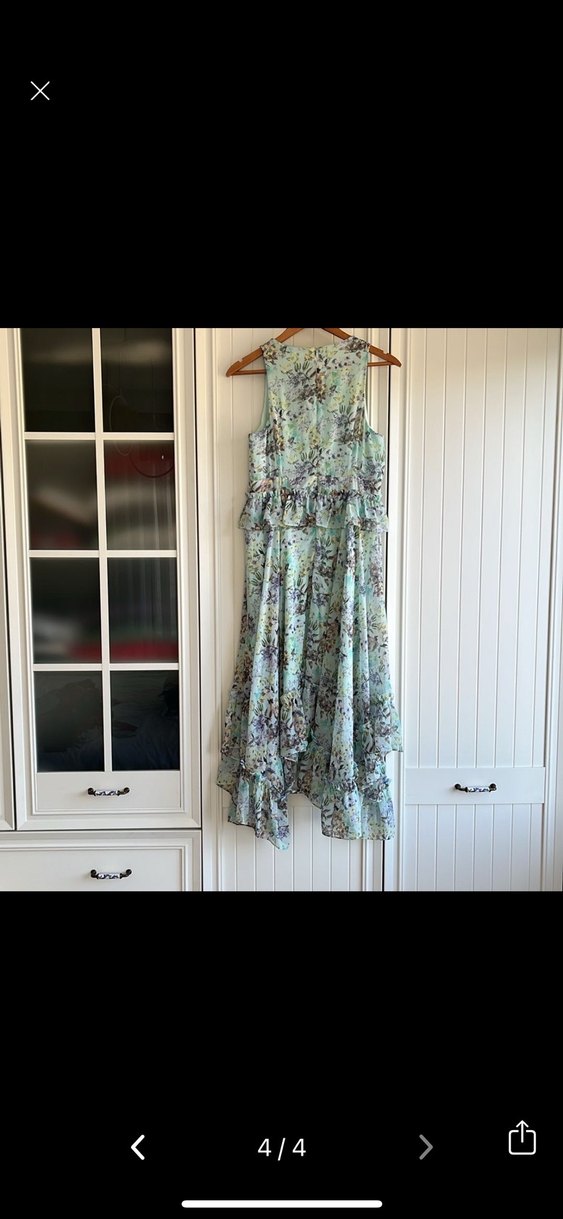 Bohem Tarz Turkuaz Uzun Askısız Elbise - Görsel 4