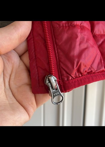 Koyu Kırmızı Fermuarlı Kadın Mont - Görsel 5