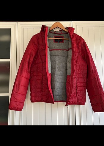 Koyu Kırmızı Fermuarlı Kadın Mont - Görsel 2