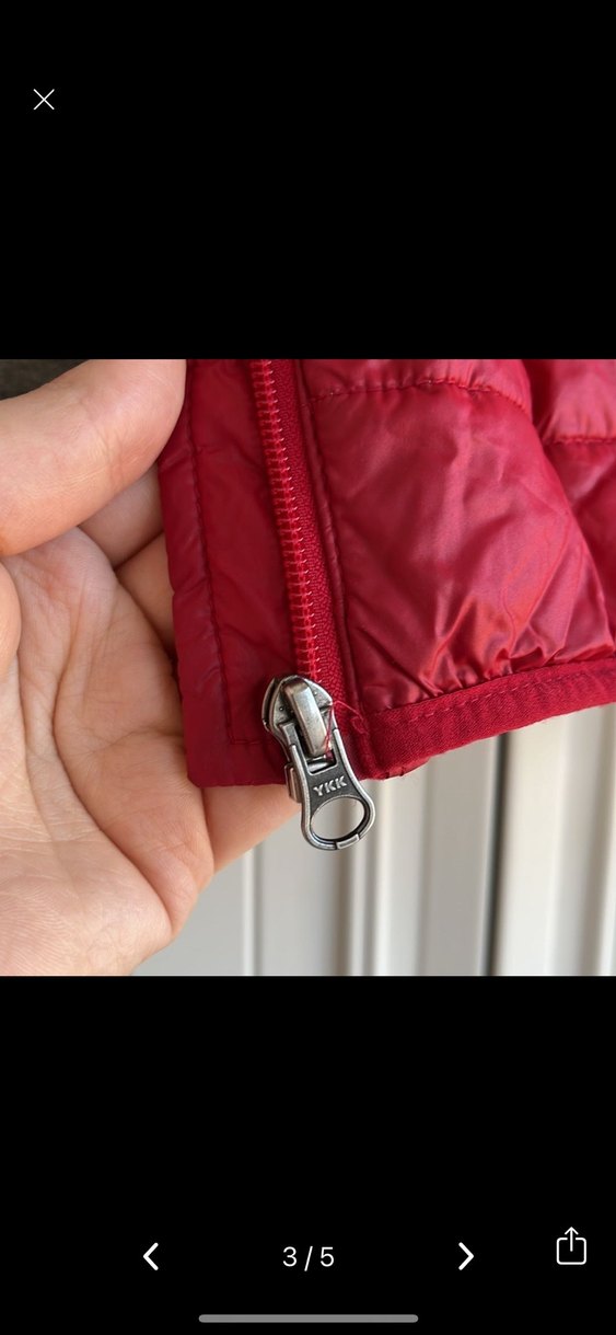 Koyu Kırmızı Fermuarlı Kadın Mont - Görsel 5