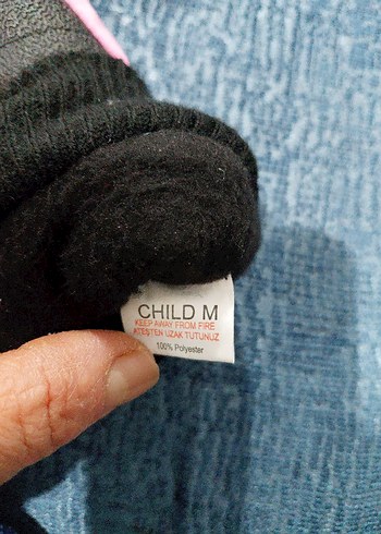 Renkli Nakışlı kar eldiveni Kız Eldiveni Velcro - Görsel 2