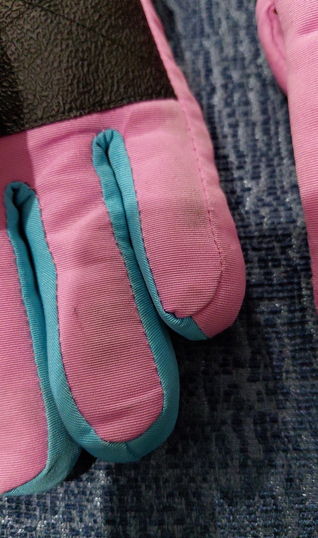 Renkli Nakışlı kar eldiveni Kız Eldiveni Velcro - Görsel 5