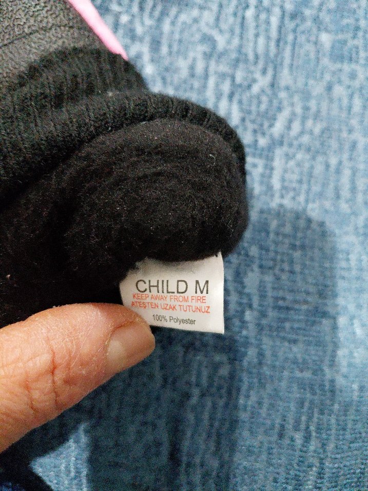 Renkli Nakışlı kar eldiveni Kız Eldiveni Velcro - Görsel 2