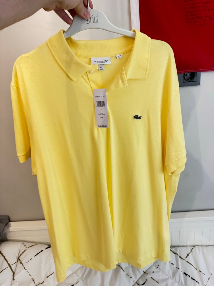 Sarı Lacoste Erkek Polo Tişört - Görsel 5