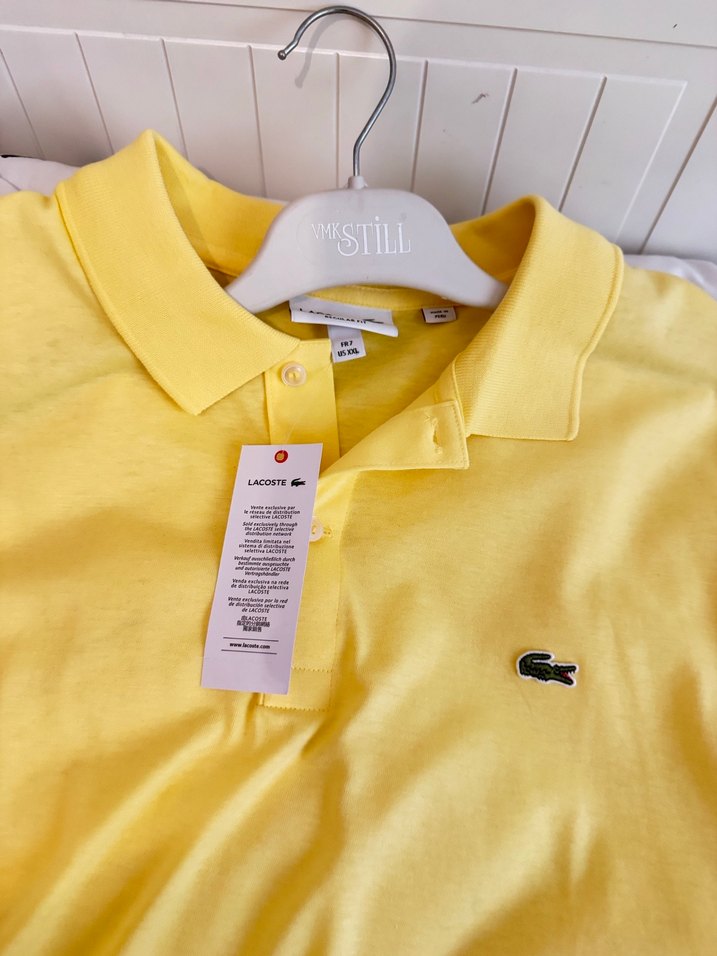 Sarı Lacoste Erkek Polo Tişört - Görsel 4