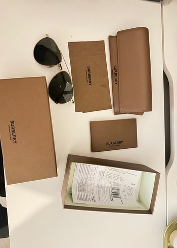 Burberry Altın Çerçeveli Gri erkekGözlüğü - Görsel 7