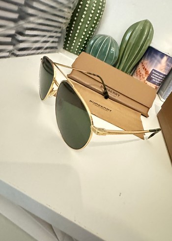 Burberry Altın Çerçeveli Gri erkekGözlüğü - Görsel 5