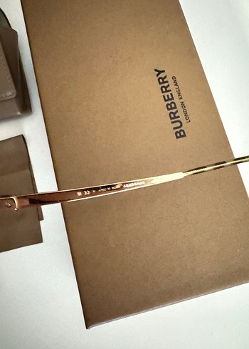 Burberry Altın Çerçeveli Gri erkekGözlüğü - Görsel 3