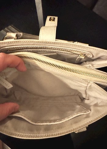 Vakko gri Deri Kadın Çanta - Görsel 6