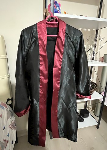 Bordo Drapeli Uzun Kadın Mezuniyet Elbisesi - Görsel 2