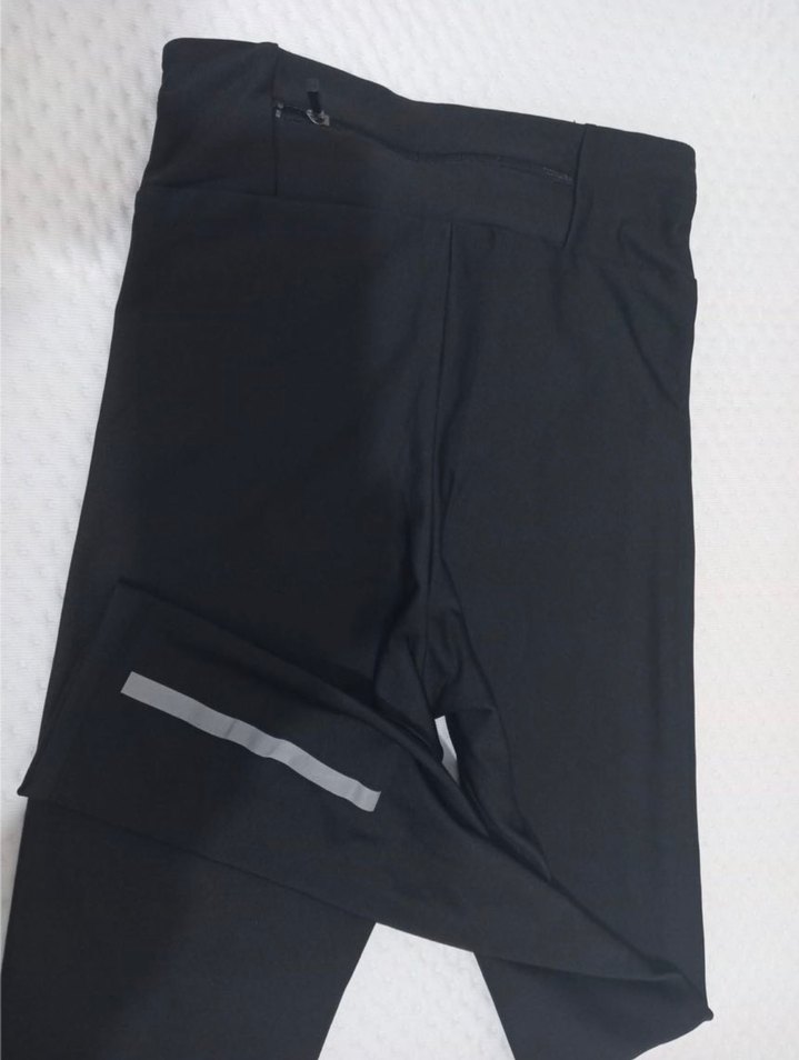 Siyah Kadın Spor Tayt Elastik Bel - Görsel 3