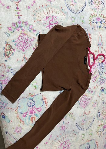 Kahverengi Uzun Kollu Body - Görsel 2