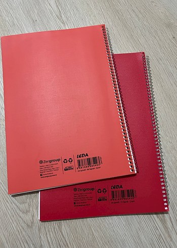 Kırmızı Spiral Defter LEDA - Görsel 2