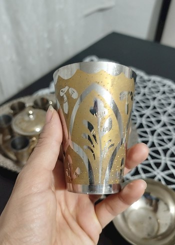 pirinç gümüş metaryal zemzem suyu setı - Görsel 2