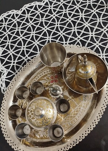 pirinç gümüş metaryal zemzem suyu setı - Görsel 5