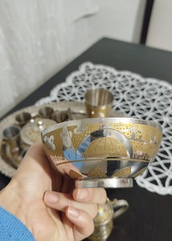 pirinç gümüş metaryal zemzem suyu setı - Görsel 4