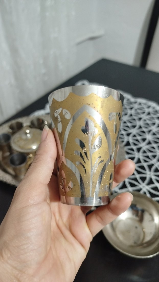 pirinç gümüş metaryal zemzem suyu setı - Görsel 2