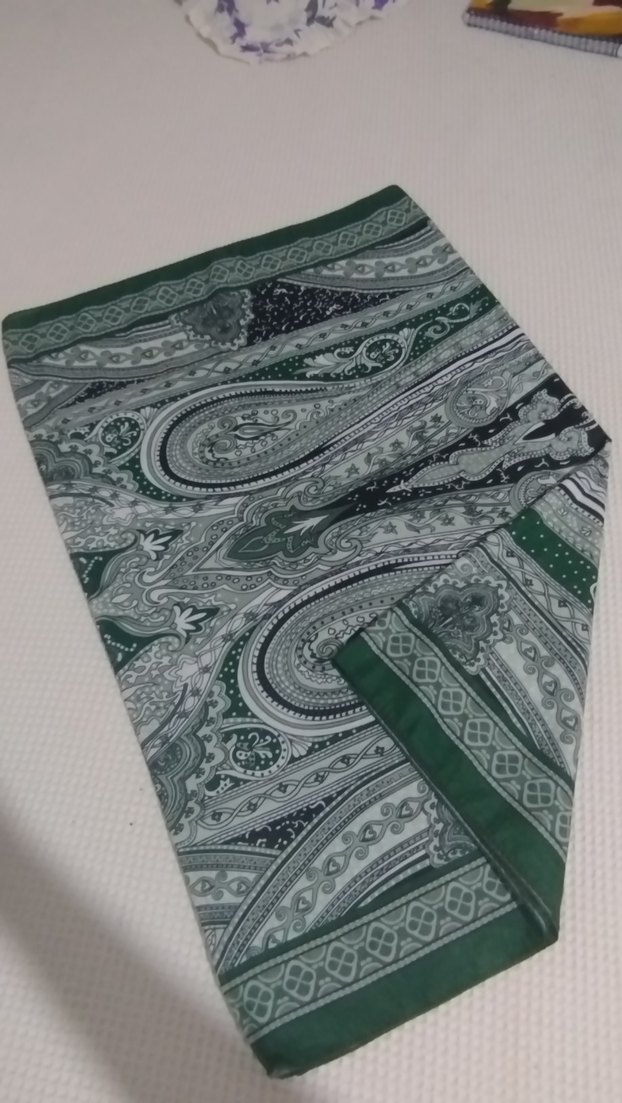 Yeşil Gri Desenli Kadın Şal - Görsel 2