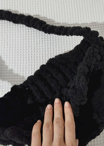 Siyah Örgü Kadın Çanta - Görsel 4