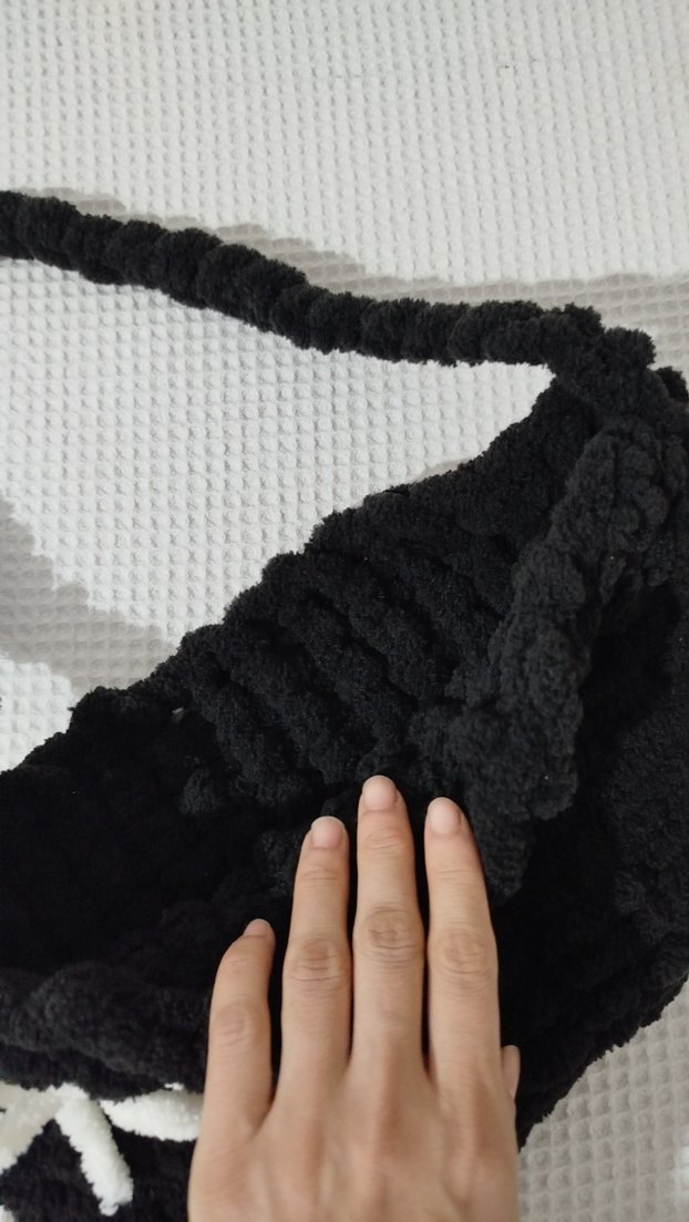 Siyah Örgü Kadın Çanta - Görsel 4