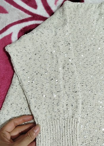 Gri Örgü Kadın Kazak, Salaş ve Uzun Kollu - Görsel 5