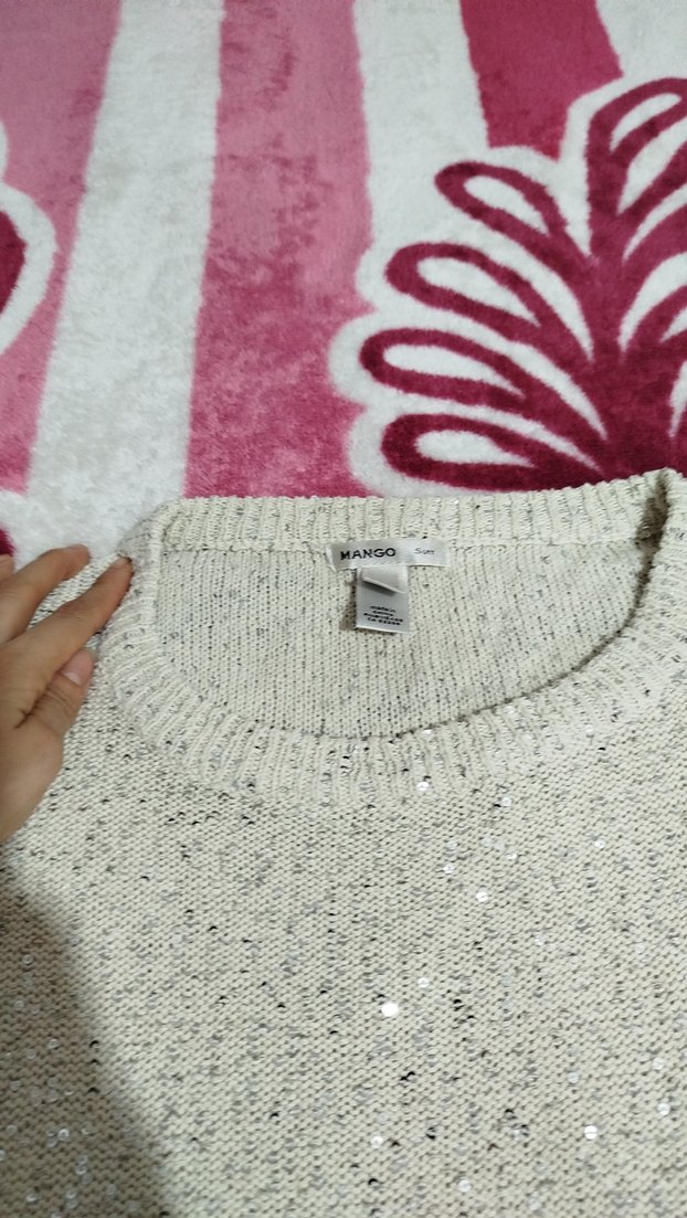 Gri Örgü Kadın Kazak, Salaş ve Uzun Kollu - Görsel 2