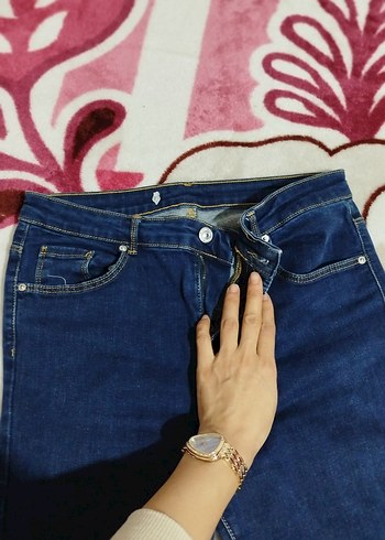 Kadın Mavi Normal Boy Kot Pantolon - Görsel 4